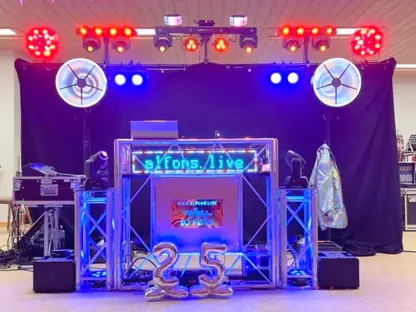 DJ Pult mit Anlage und Traverse
